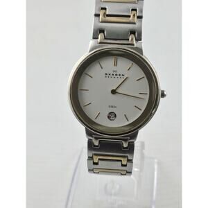 Skagen Two-Tone Men's Watch Date Display DOES NOT WORK EVEN WITH NEW BATTERY